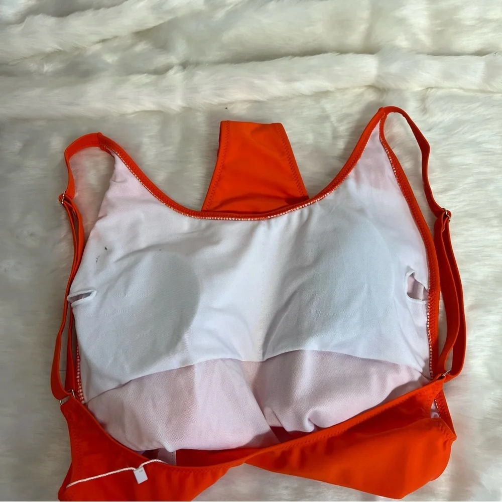 NWT Women One Piece Swimsuit U Neck Tummy Control‎ Swimwear Size